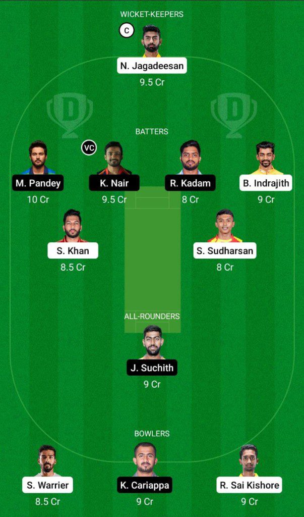 TN vs KAR Dream11