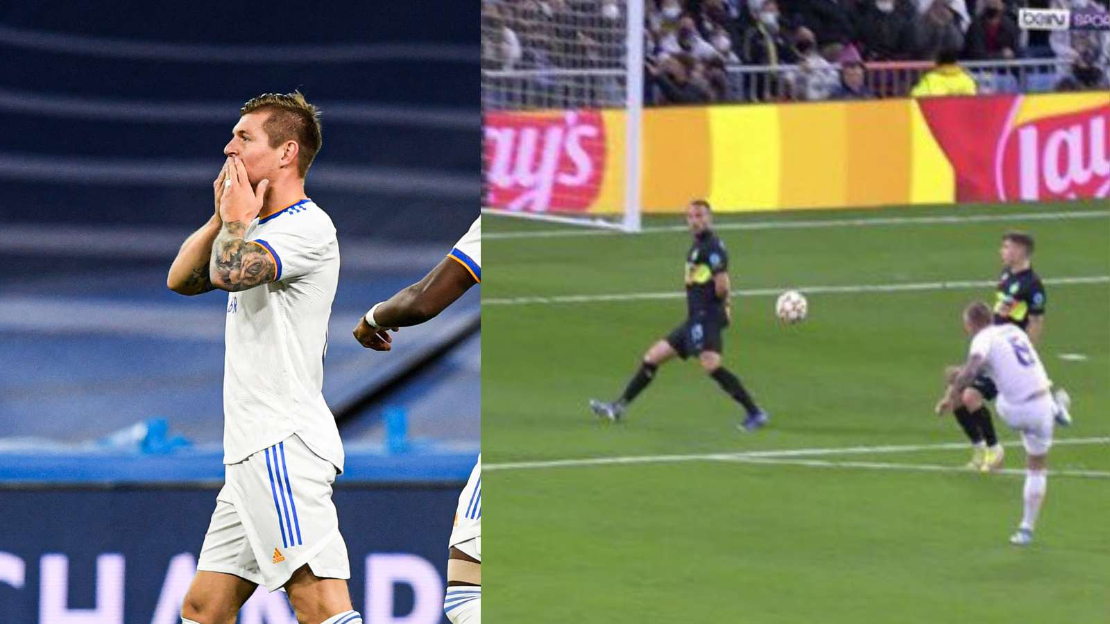 WATCH: Toni Kroos comes in with a BANGER as he scores early to provide Real Madrid 1-0 lead