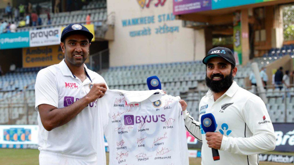 Ajaz Patel and Ravichandran Ashwin