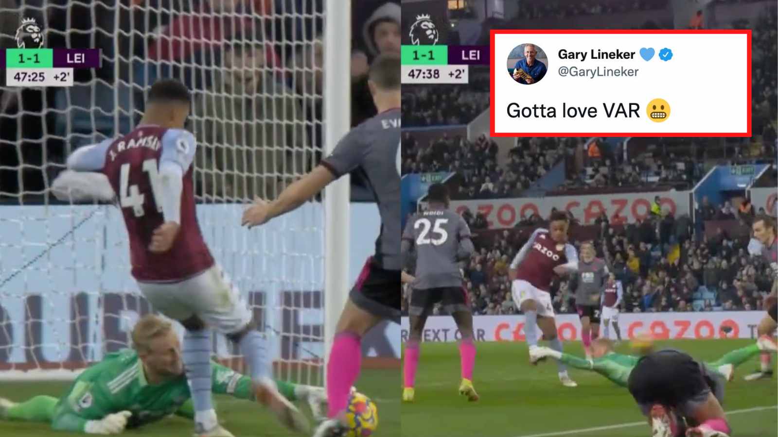 “Disgraceful !”: Twitter reacts as VAR overrules Aston Villa’s goal for the most absurd reason