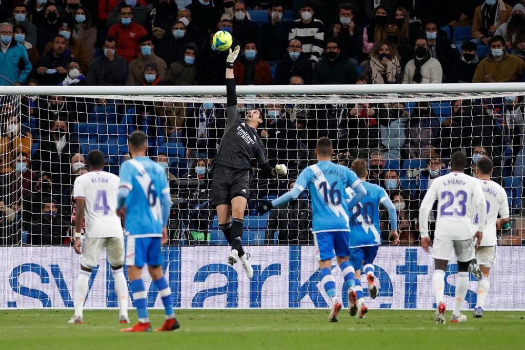 Thibaut Courtois in goal for Real Madrid