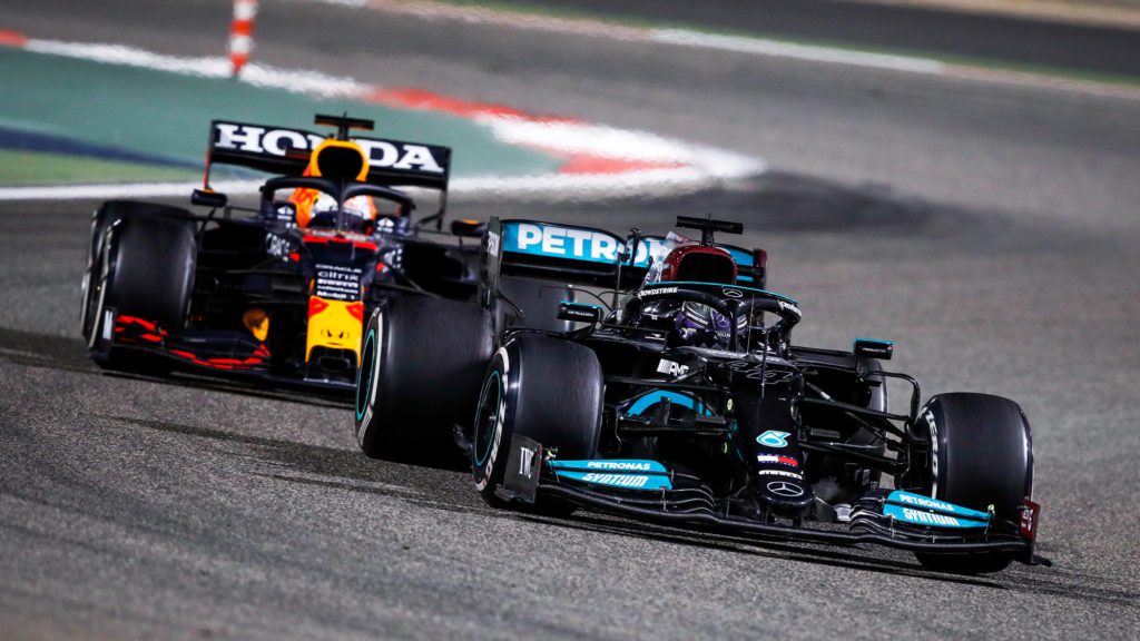 Max Verstappen and Lewis Hamilton