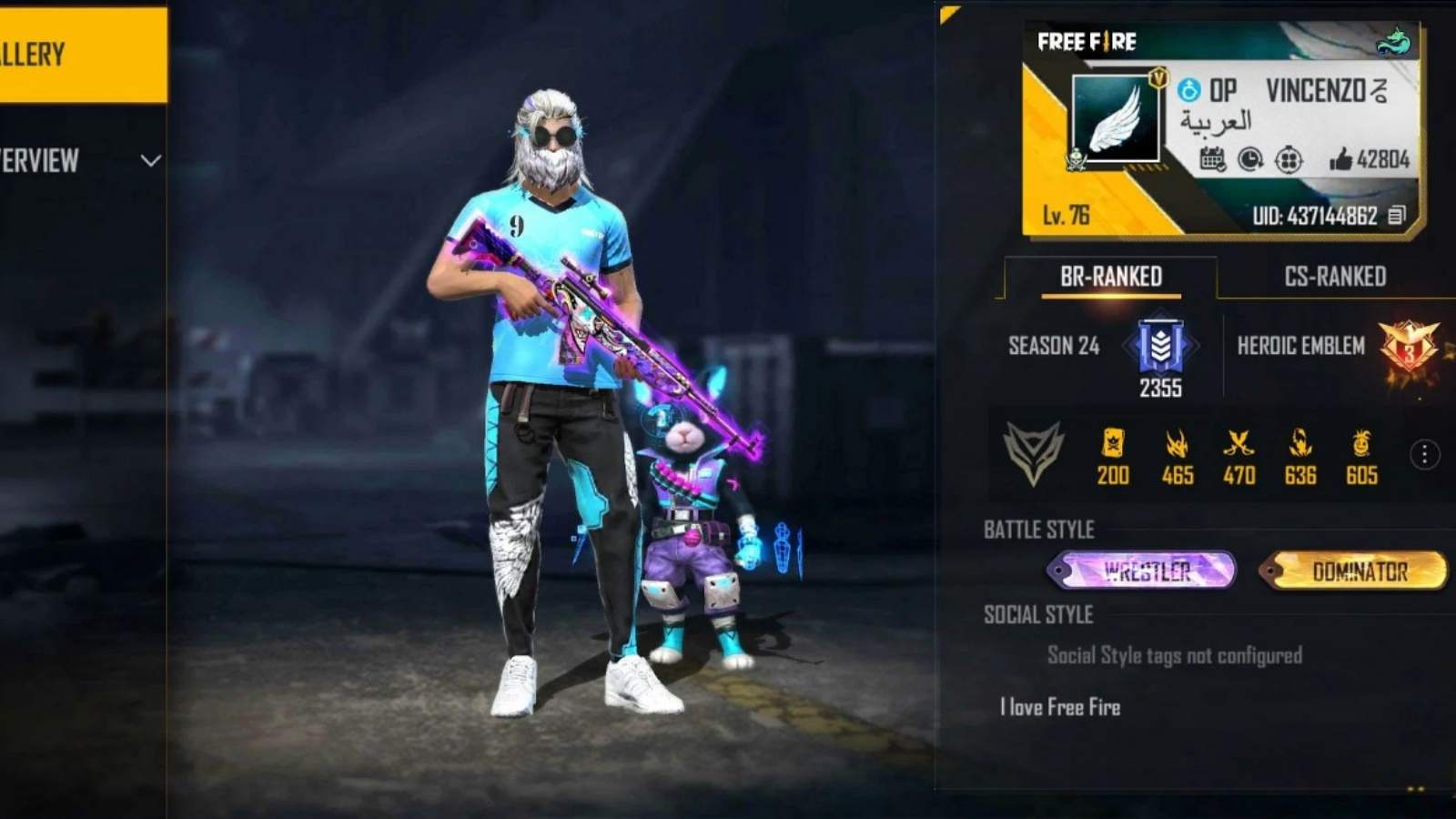 OP Vincenzo Free Fire ID, Stats, K/D Ratio, Monthly Income, YouTube Channel For December 2021