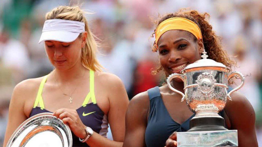 Maria Sharapova and Serena Williams