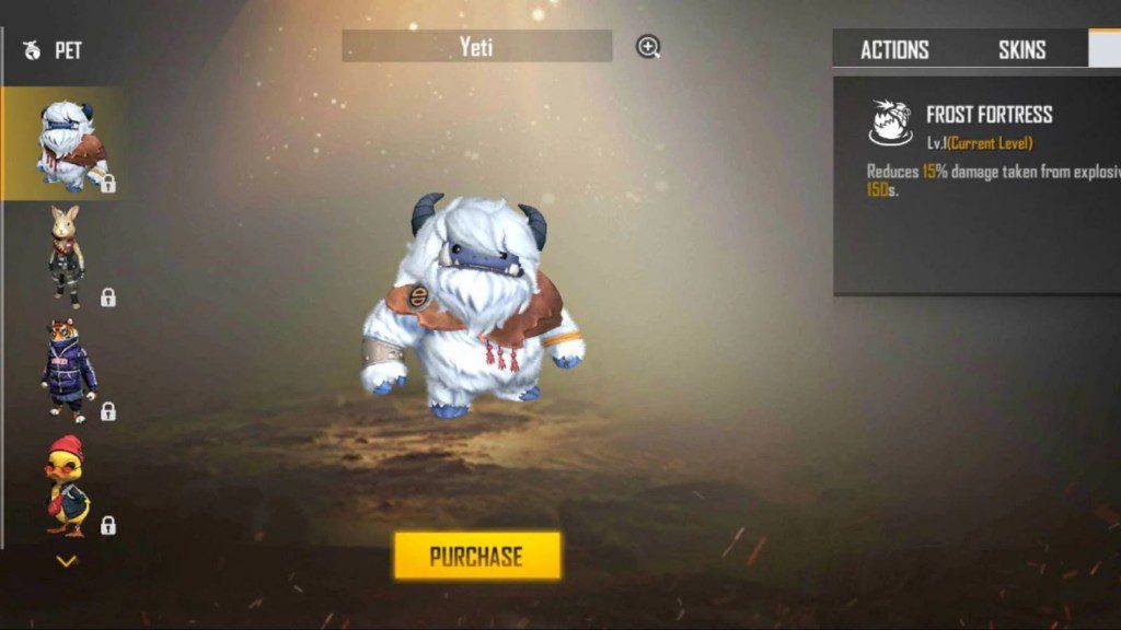 Yeti In Free Fire