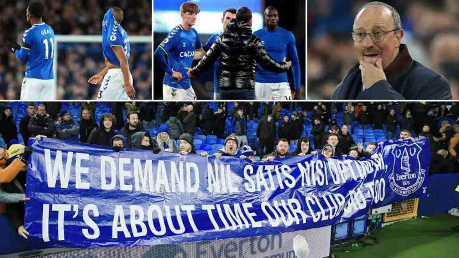 EPIC! “Everton Fans Demand Change In Manager And Hierarchy After A 4-1 Defeat In The Merseyside Derby”