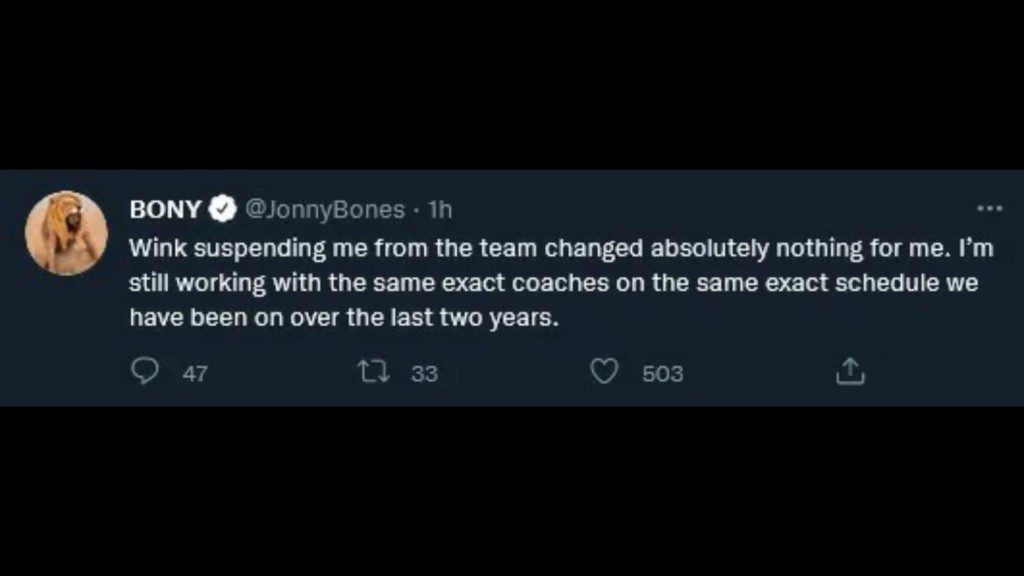 Jones on his suspension