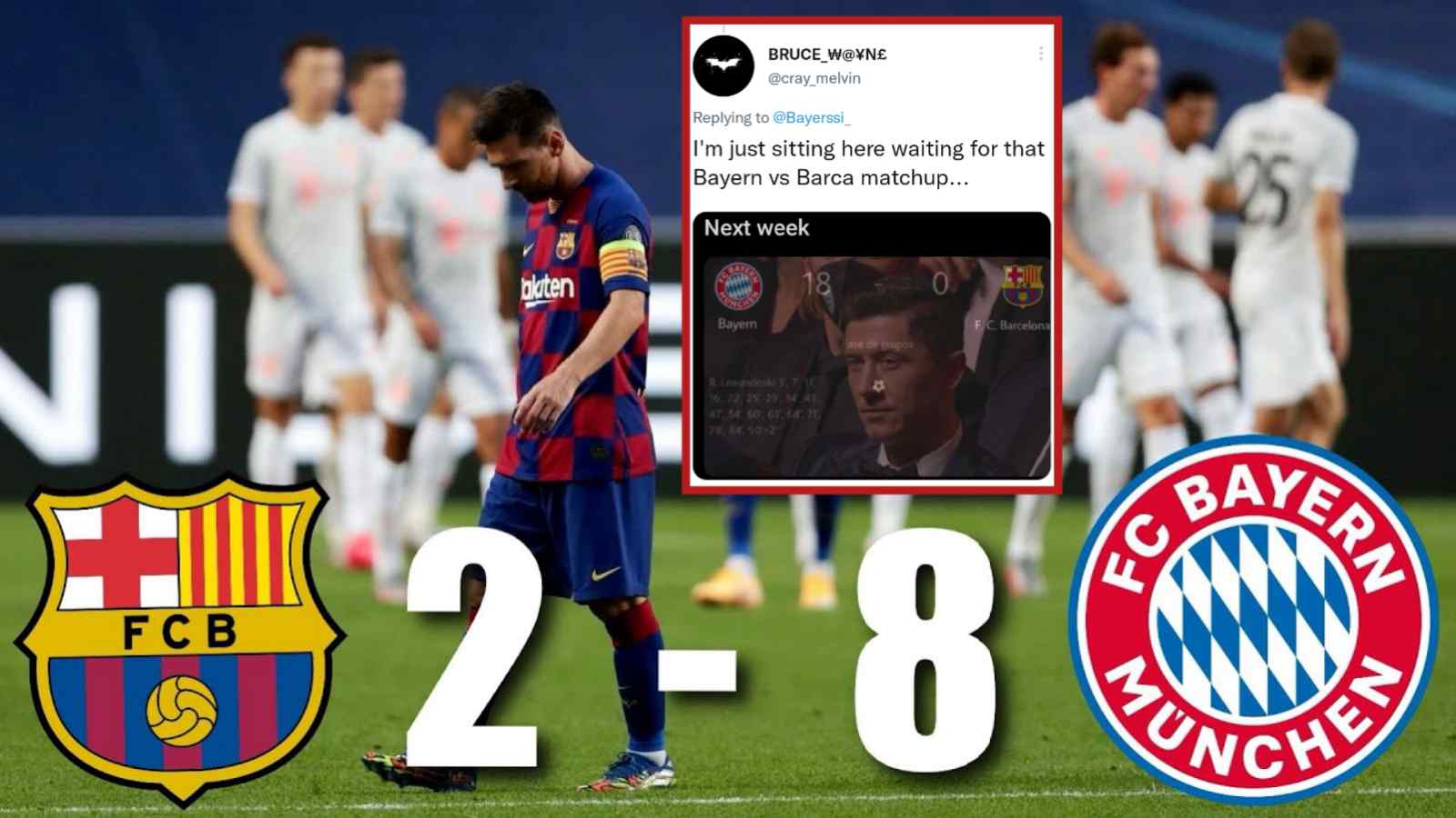 18-2? Twitter takes a funny stand ahead of Barcelona and Bayern Munich clash after Lewandowski Ballon’d’or ditch