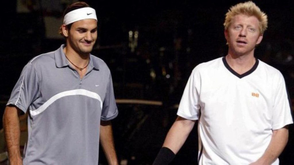 Roger Federer and Boris Becker