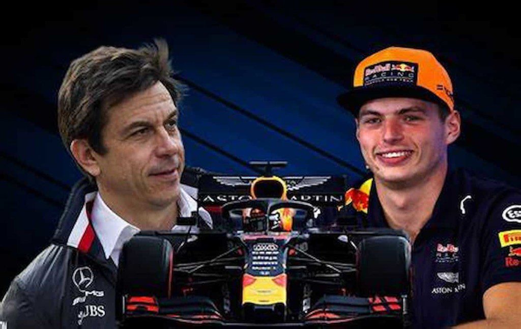 Toto Wolff and Max Verstappen