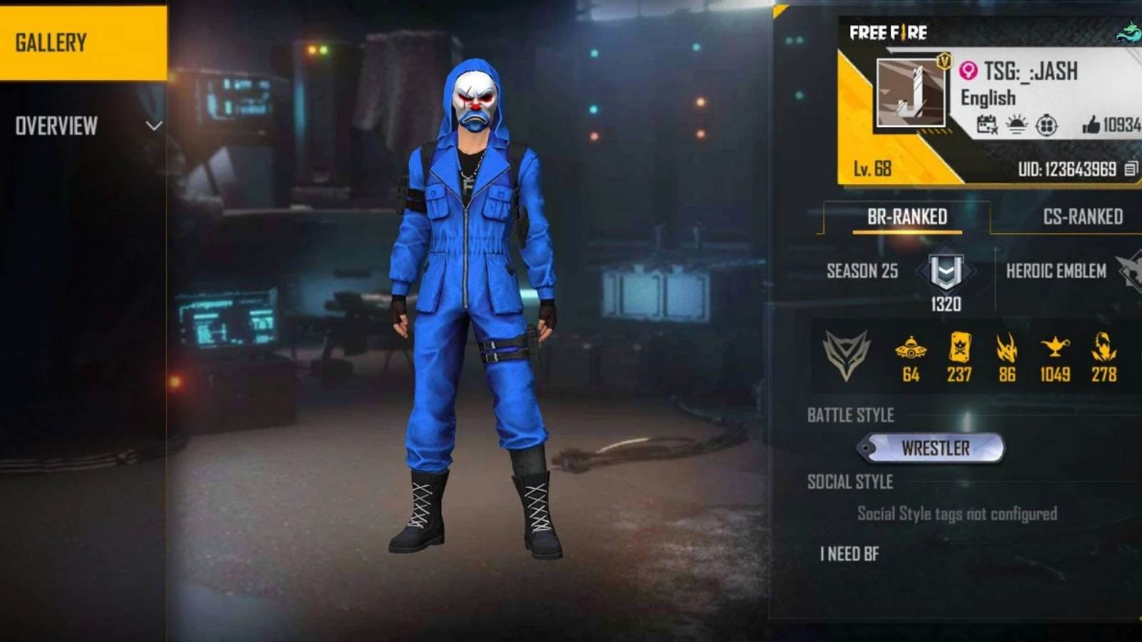 TSG Jash Free Fire ID, Stats, K/D Ratio, YouTube channel, Monthly Income And More For January 2022