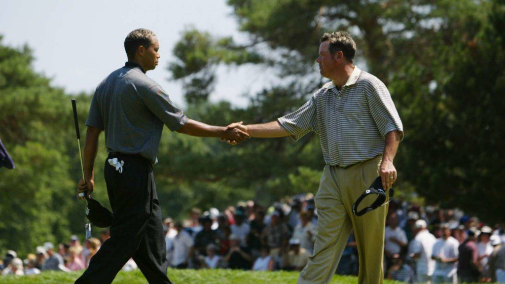 Tiger Woods and Rich Beem 