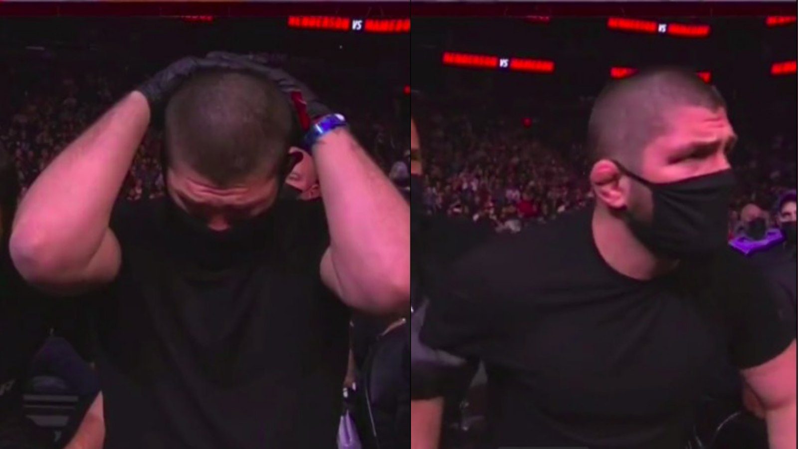 Watch: Khabib Nurmagomedov Passionately Celebrates Islam Mamedov’s Submission Defense Against Benson Henderson at Bellator 273