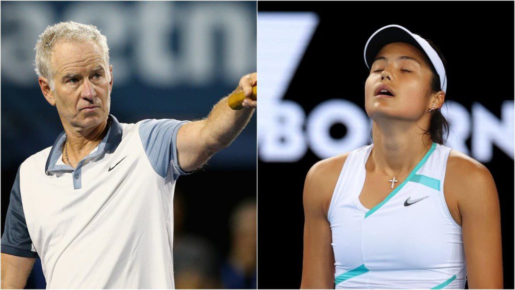 John McEnroe and Emma Raducanu