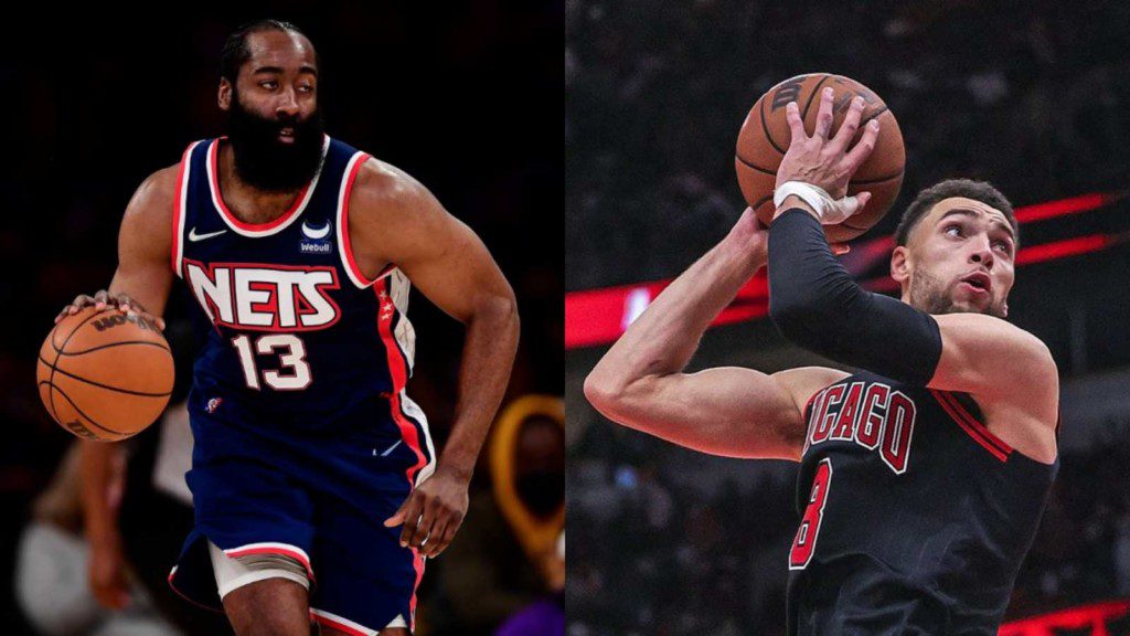 James Harden and Zach Lavine