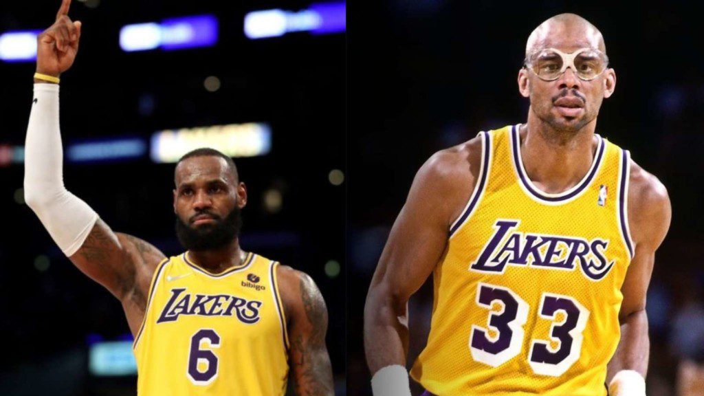 LeBron James and Kareem Abdul Jabbar