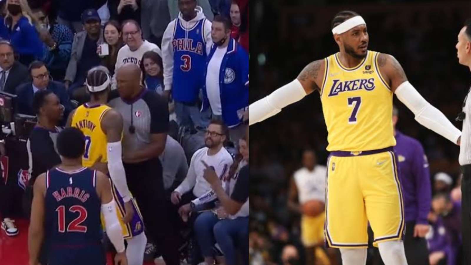 “Never cross your lines with me”: Lakers’ Carmelo Anthony rages on heckling 76ers’ fans in the post-game conference