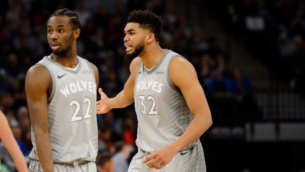 Karl Anthony Towns and Andrew Wiggins