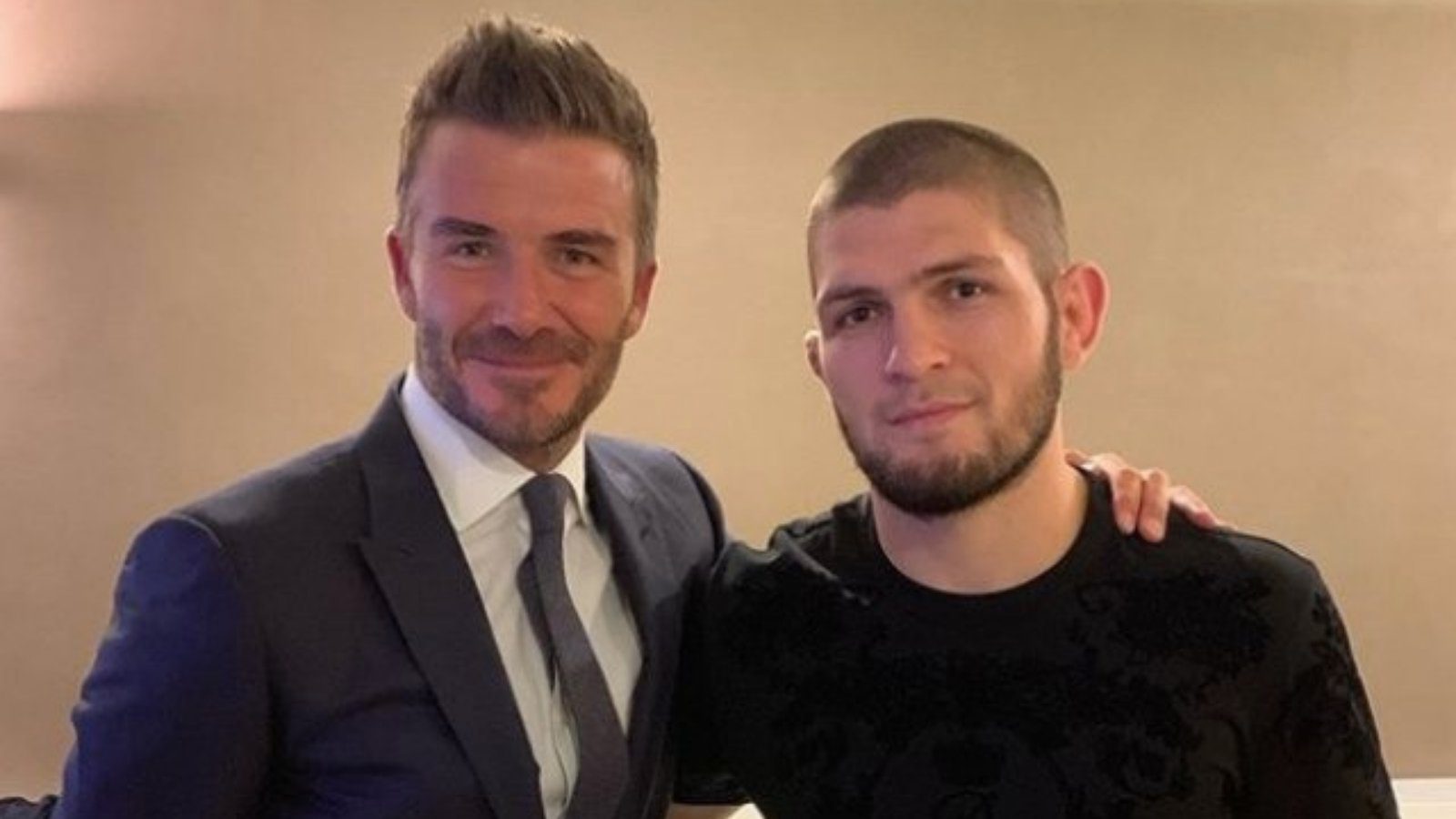 “He gonna come to the show” Khabib Nurmagomedov hopes to host footballing legend David Beckham at Eagle FC 44