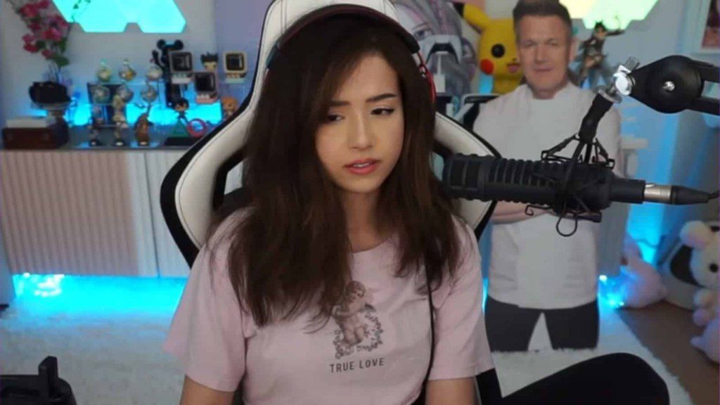 Pokimane disguises as a man playing Valorant