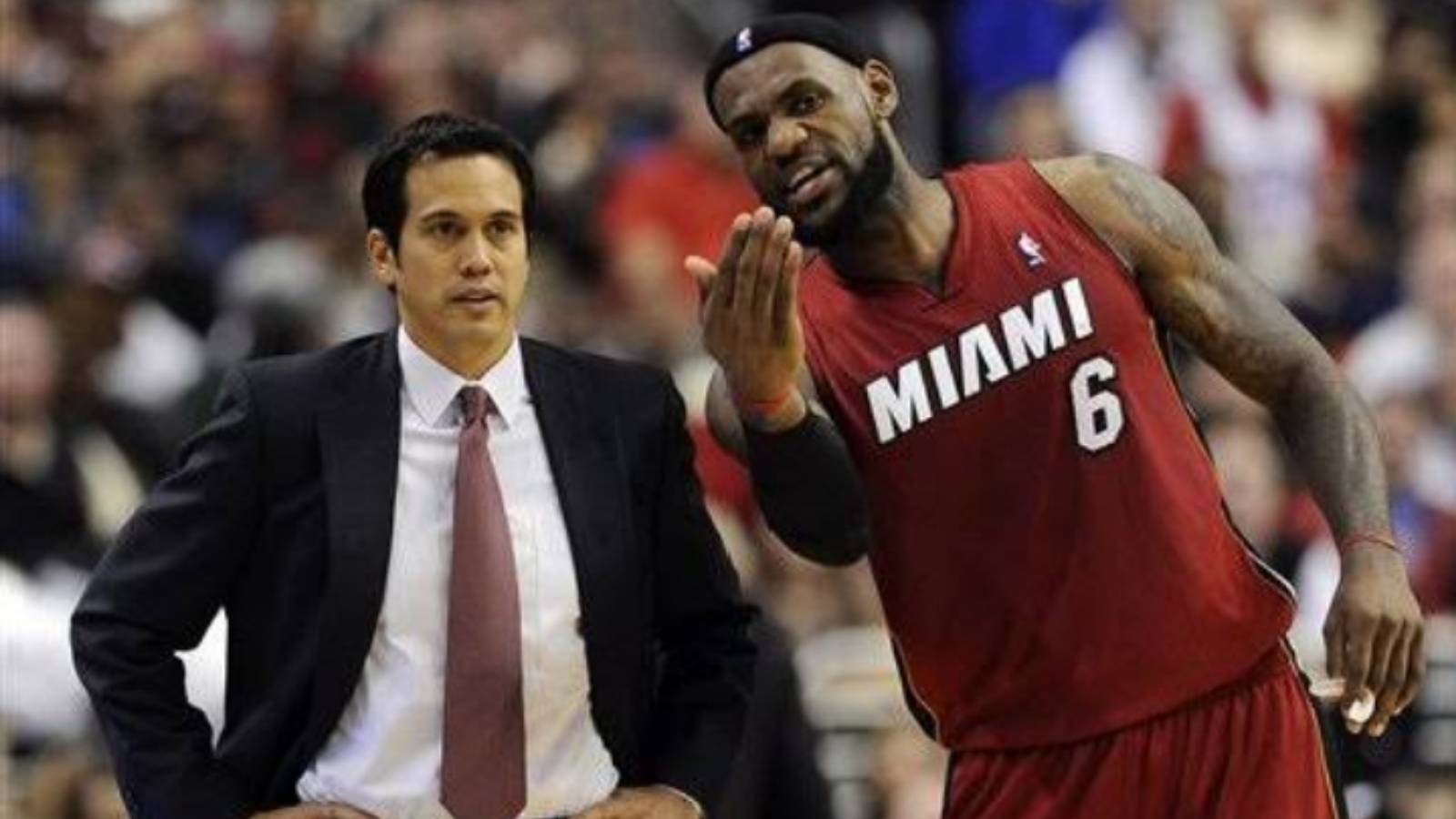 Lakers star LeBron James marvels at his former team in Heat during Game 1 vs Heat 