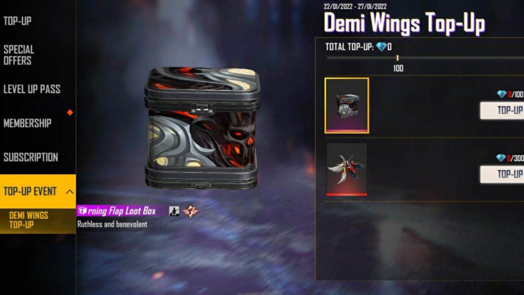 Demi Wings Top-up Event