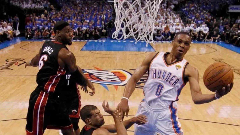 LeBron James and Russell Westbrook