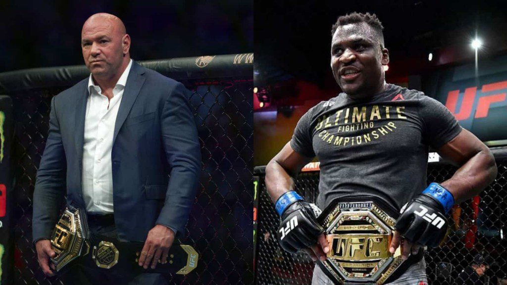 Dana White(L), Francis Ngannou(R)