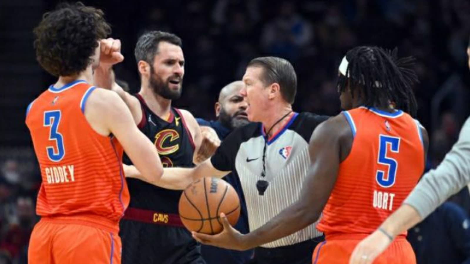 “This league is getting soft”: Fans react to Lu Dort getting ejected after a flagrant 2 for elbowing Kevin Love