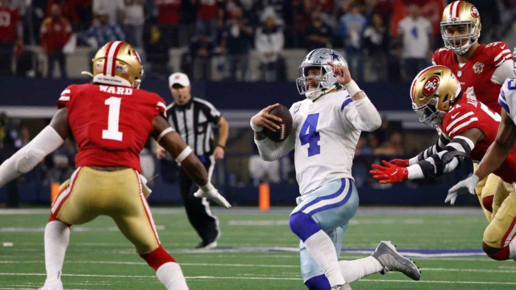 Dak Prescott's 17-yard run in the last second of the 49ers' game