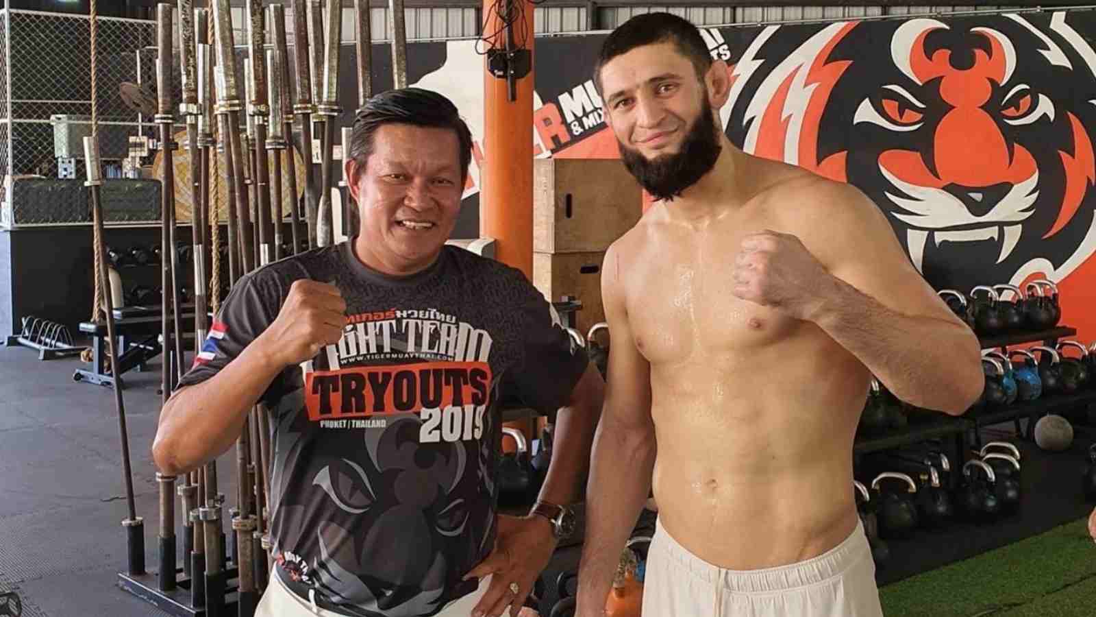 Khamzat Chimaev flies out to Thailand to train at Tiger Muay Thai in anticipation of a potential fight against Gilbert Burns