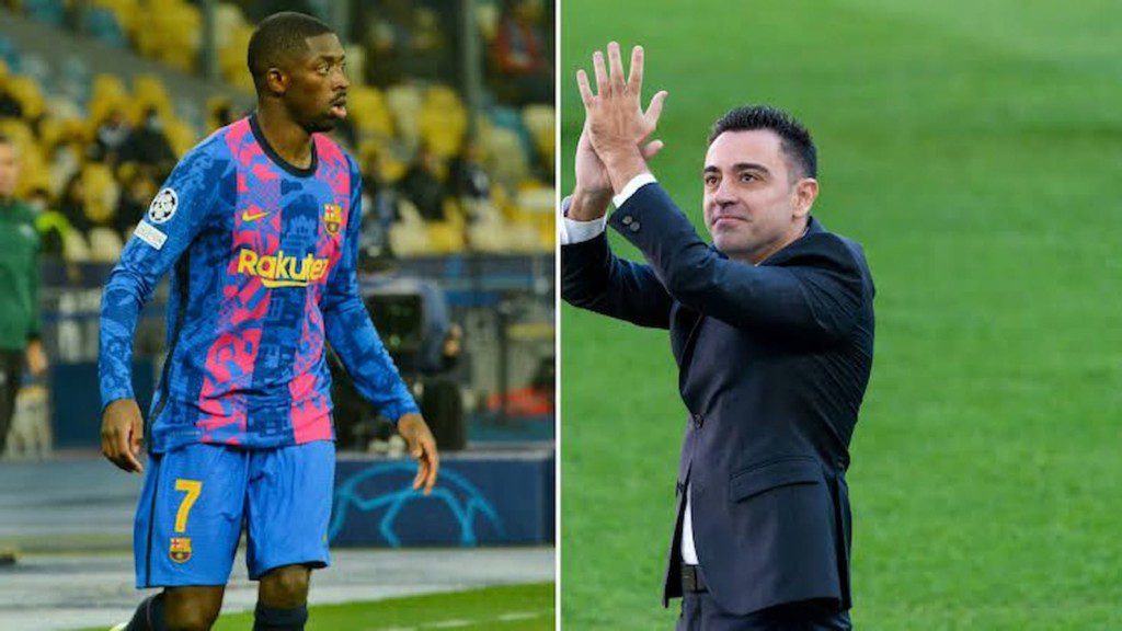 Ousmane Dembele and Xavi