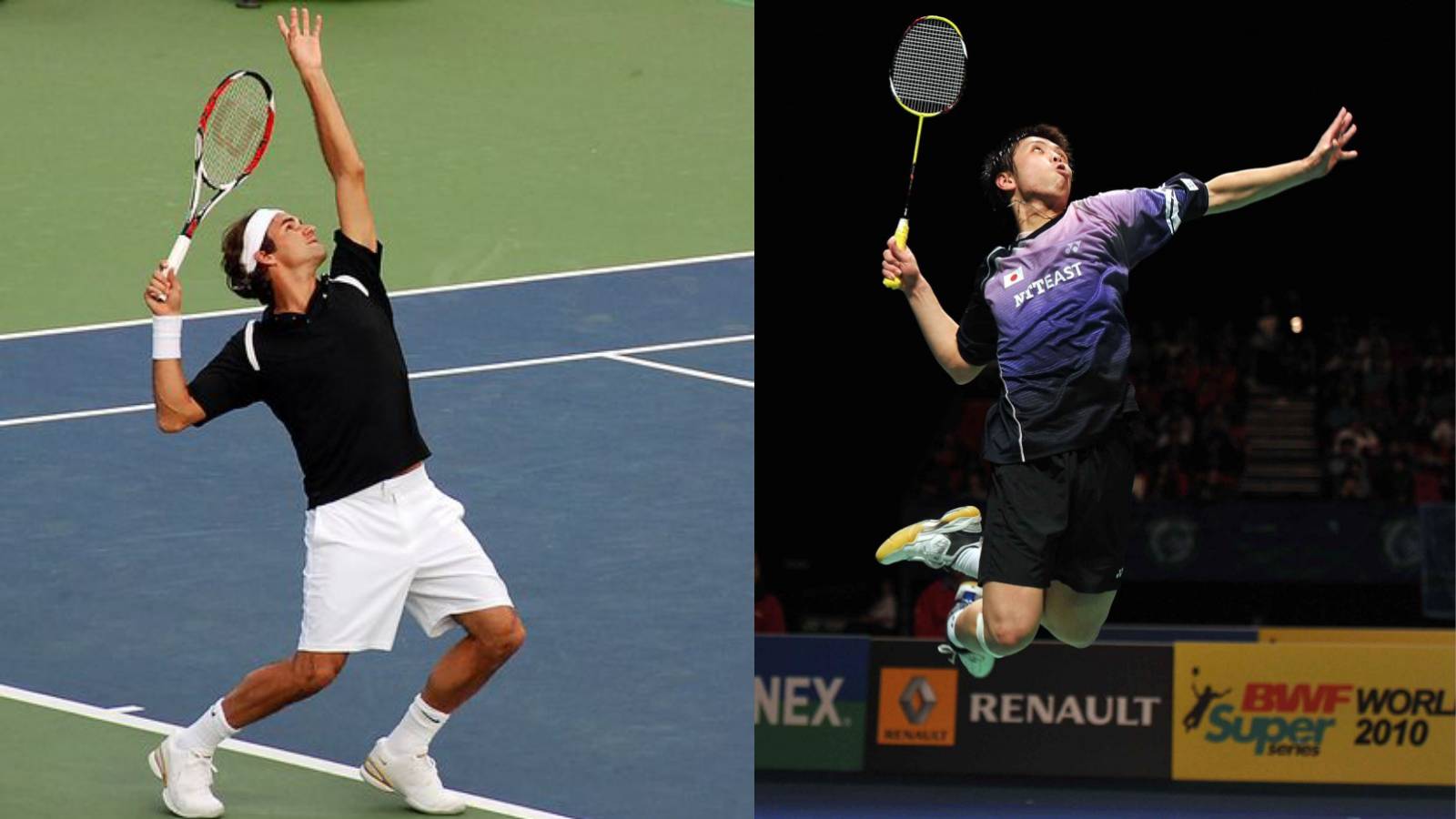 Which is faster? Tennis serve vs. Badminton smash