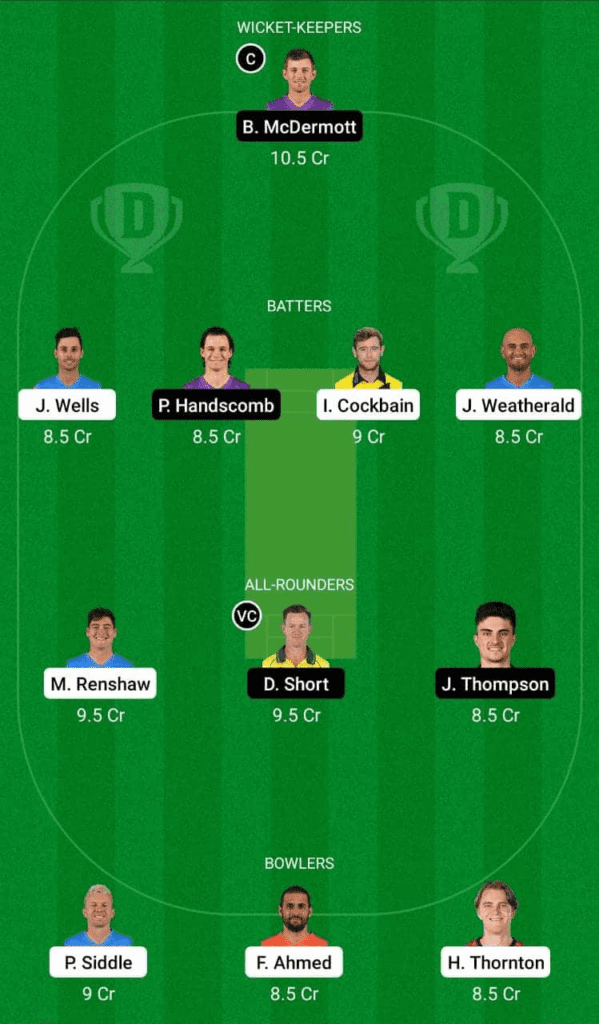 Dream 11 Fantasy Team 1 For STR vs HUR