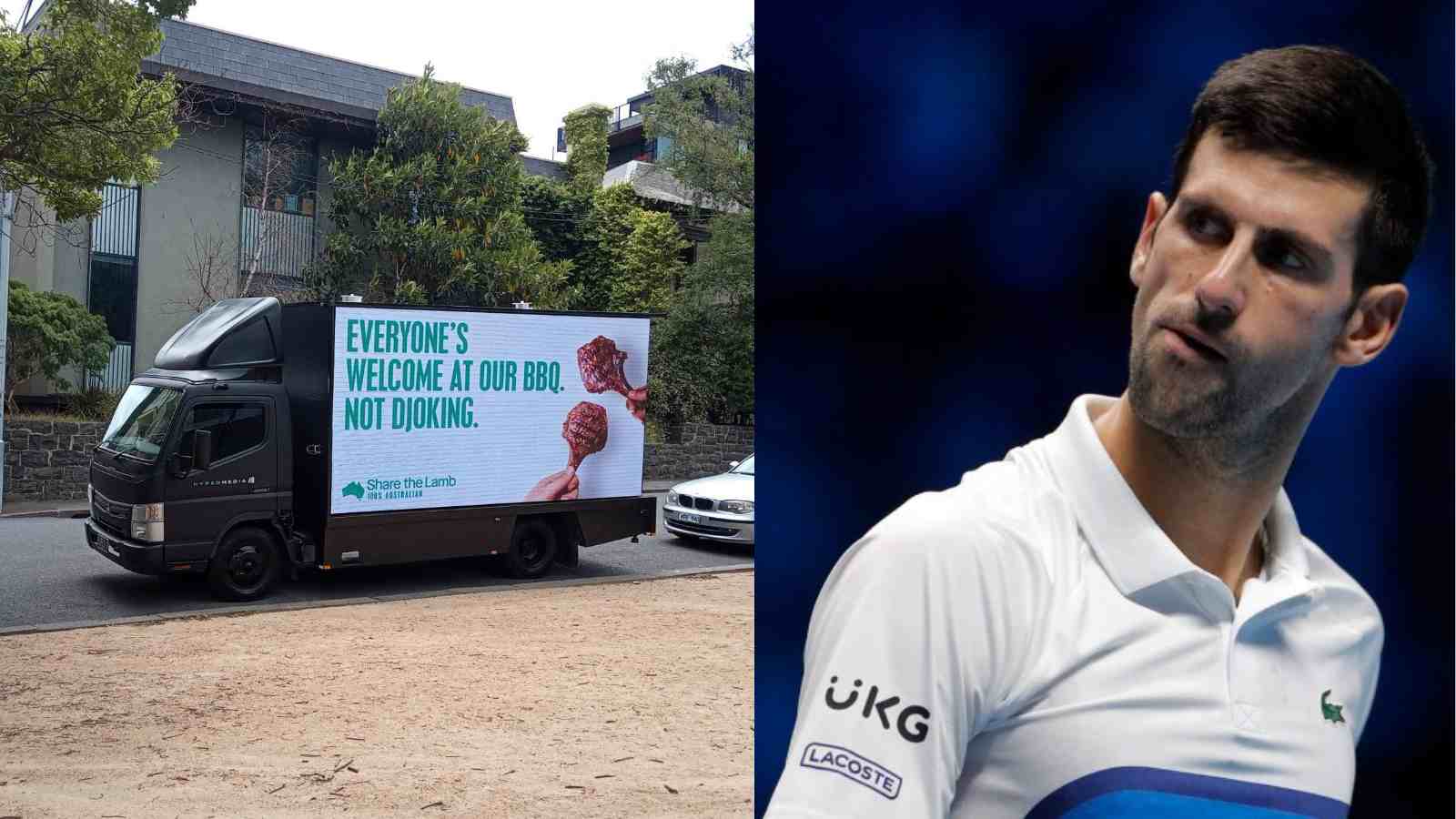 WATCH: ‘Not Djokoing!’ Novak Djokovic Roasted on a Billboard in Australia!