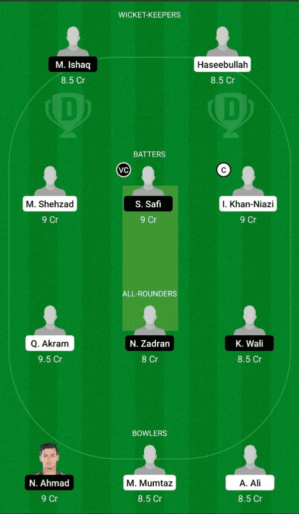 Dream 11 Fantasy Team 1 For PK-U19 vs AF-U19