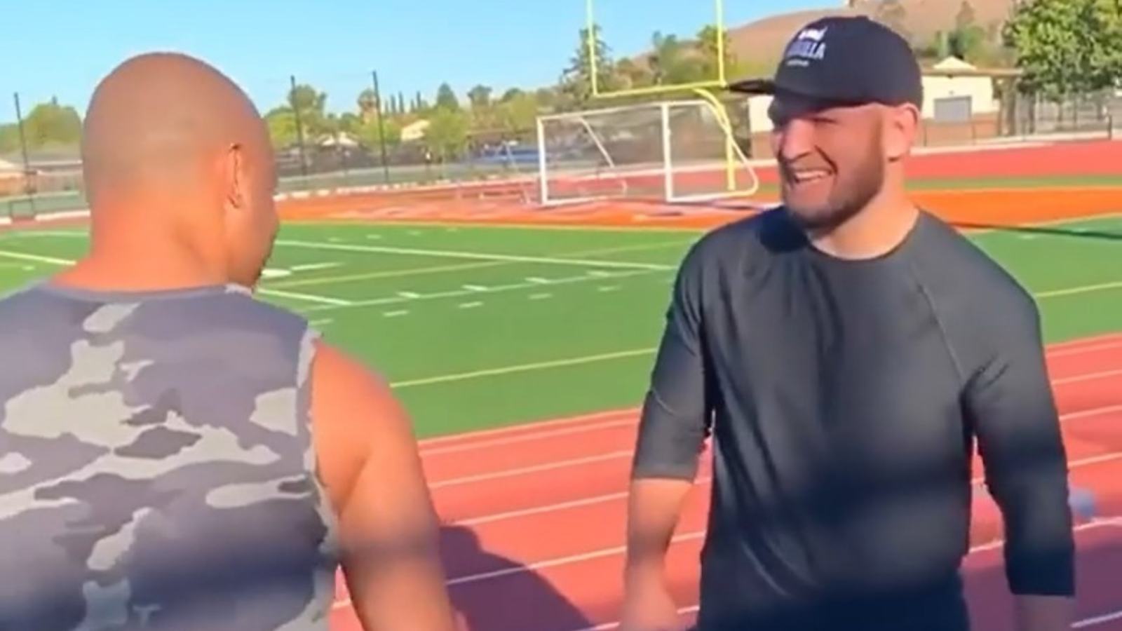 Watch: Khabib Nurmagomedov smokes Ali Abdelaziz in a foot-race