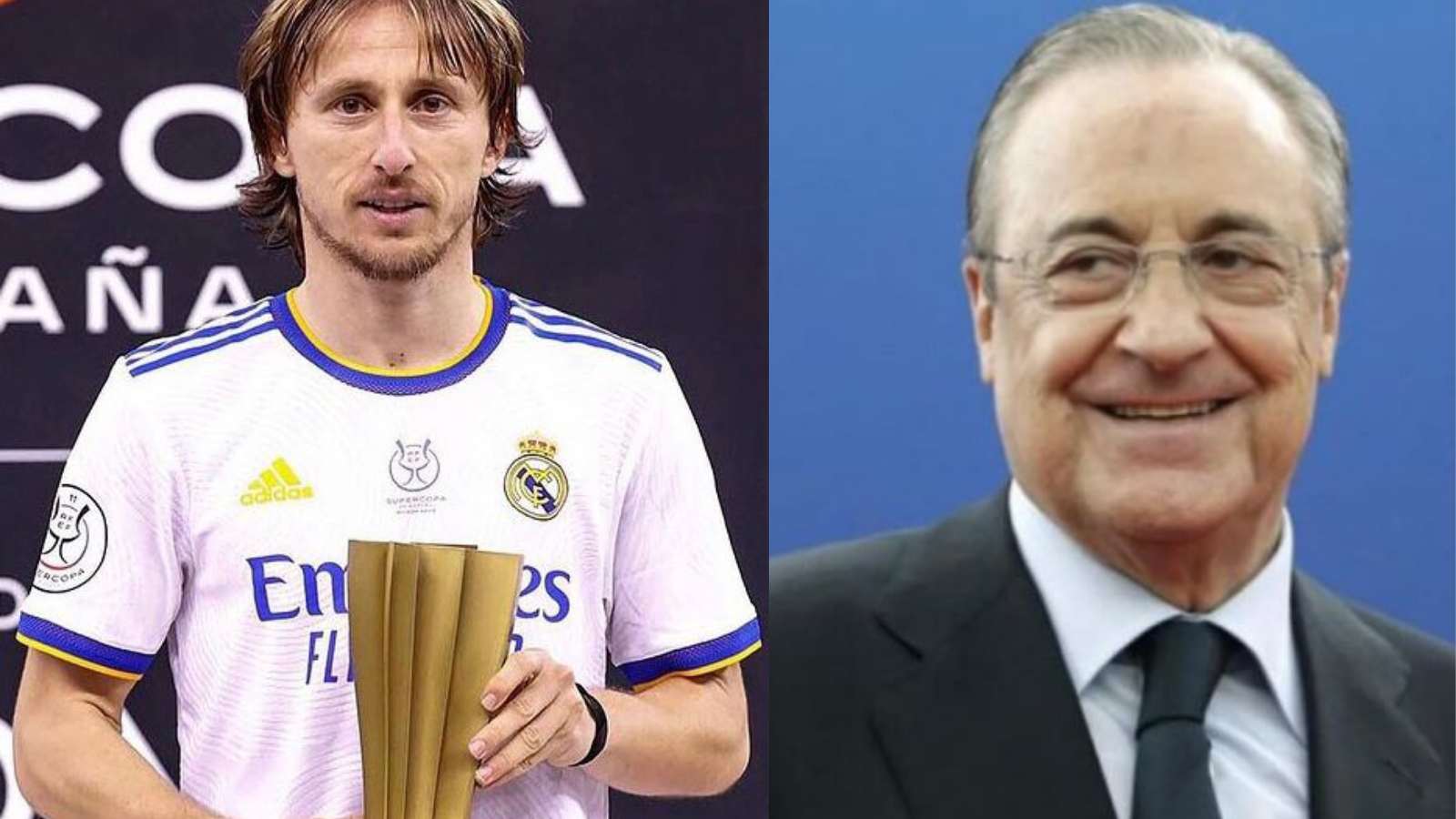 “He is worthy of the winning the Ballon D’or again”- Florentino Perez tips Luka Modric for another Ballon D’or after Real Madrid’s Spanish Super Cup triumph