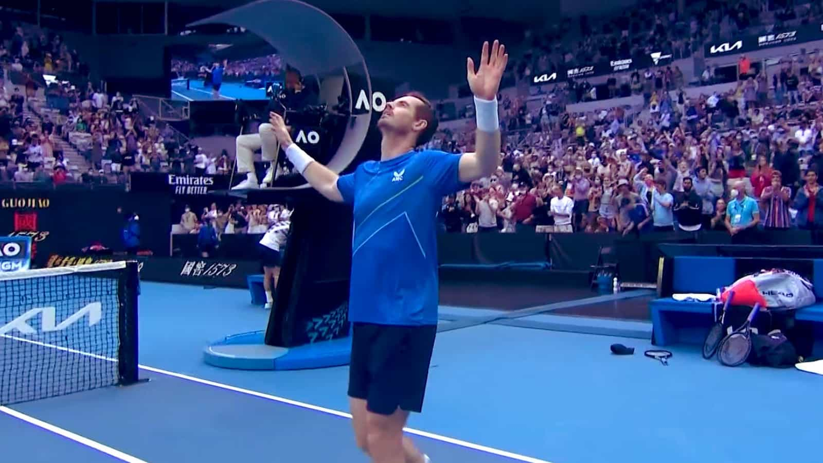 “This is the court I thought I’d potentially played my last match” Andy Murray wins a 5-setter thriller against Nikoloz Basilashvili, advances to round 2 of the Australian Open 2022