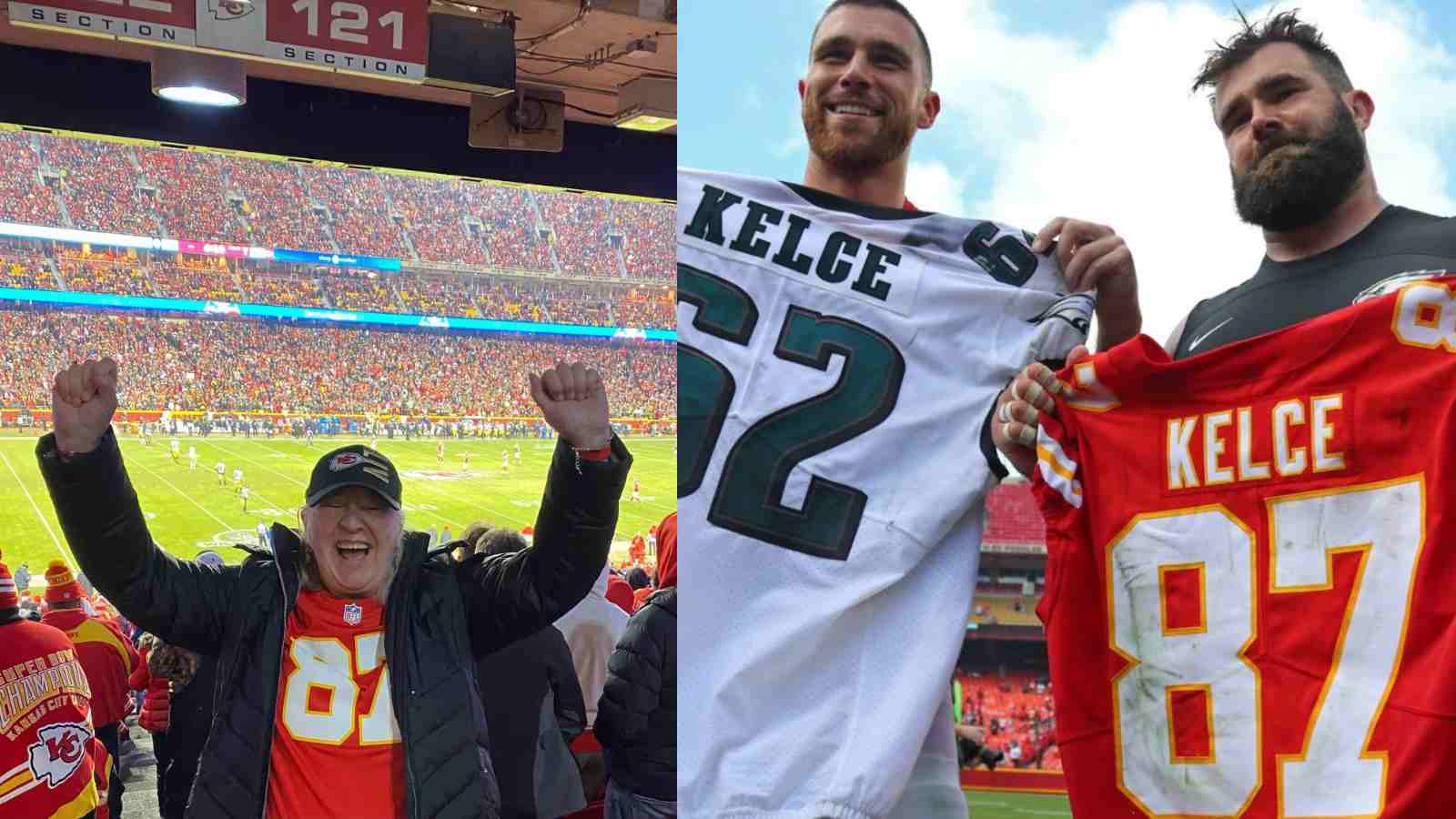 “Super MOM”: Donna Kelce mother of Jason and Travis Kelce was present to cheer both her son’s in the playoff games