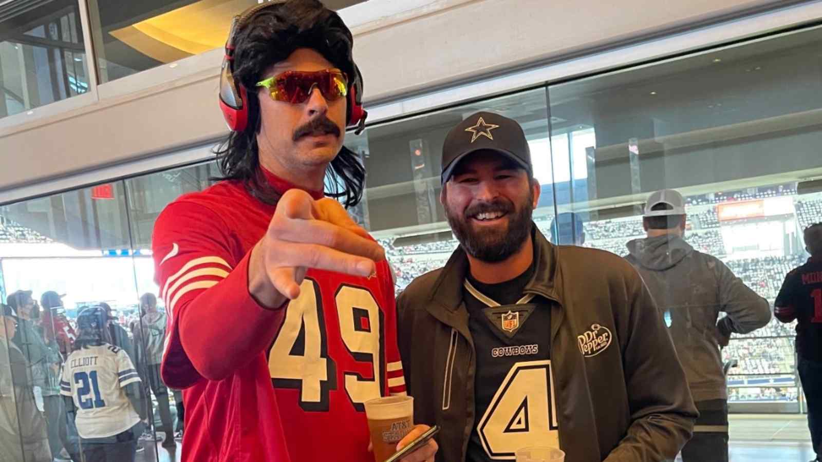 “Looks like we have arrived”Dr Disrespect and TimTheTatman Face off during the all-important 49ers vs Cowboys game