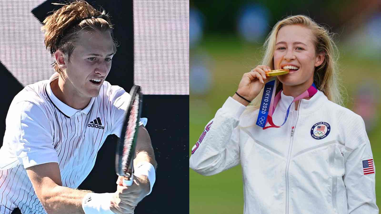 World No.1 golfer Nelly Korda reacts to Sebastian Korda’s shock win over Cameron Norrie at the Australian Open 2022