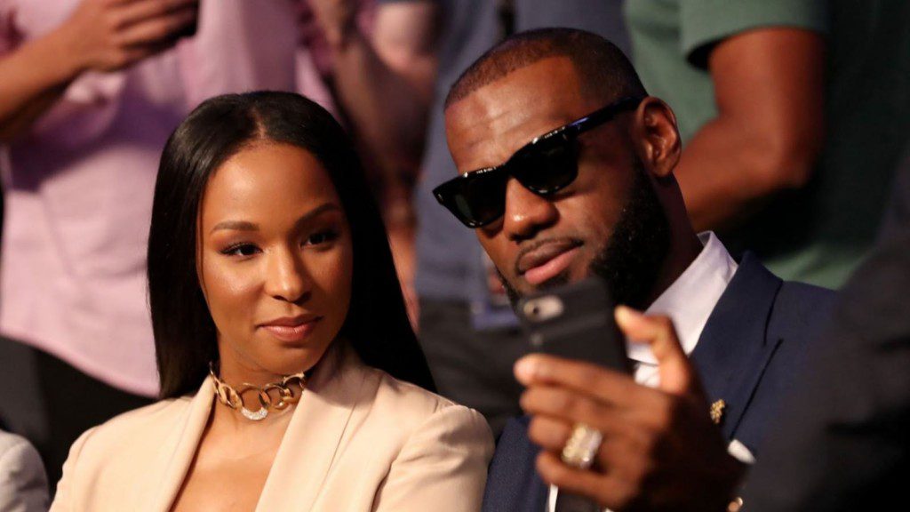 Savannah James with her husband LeBron James