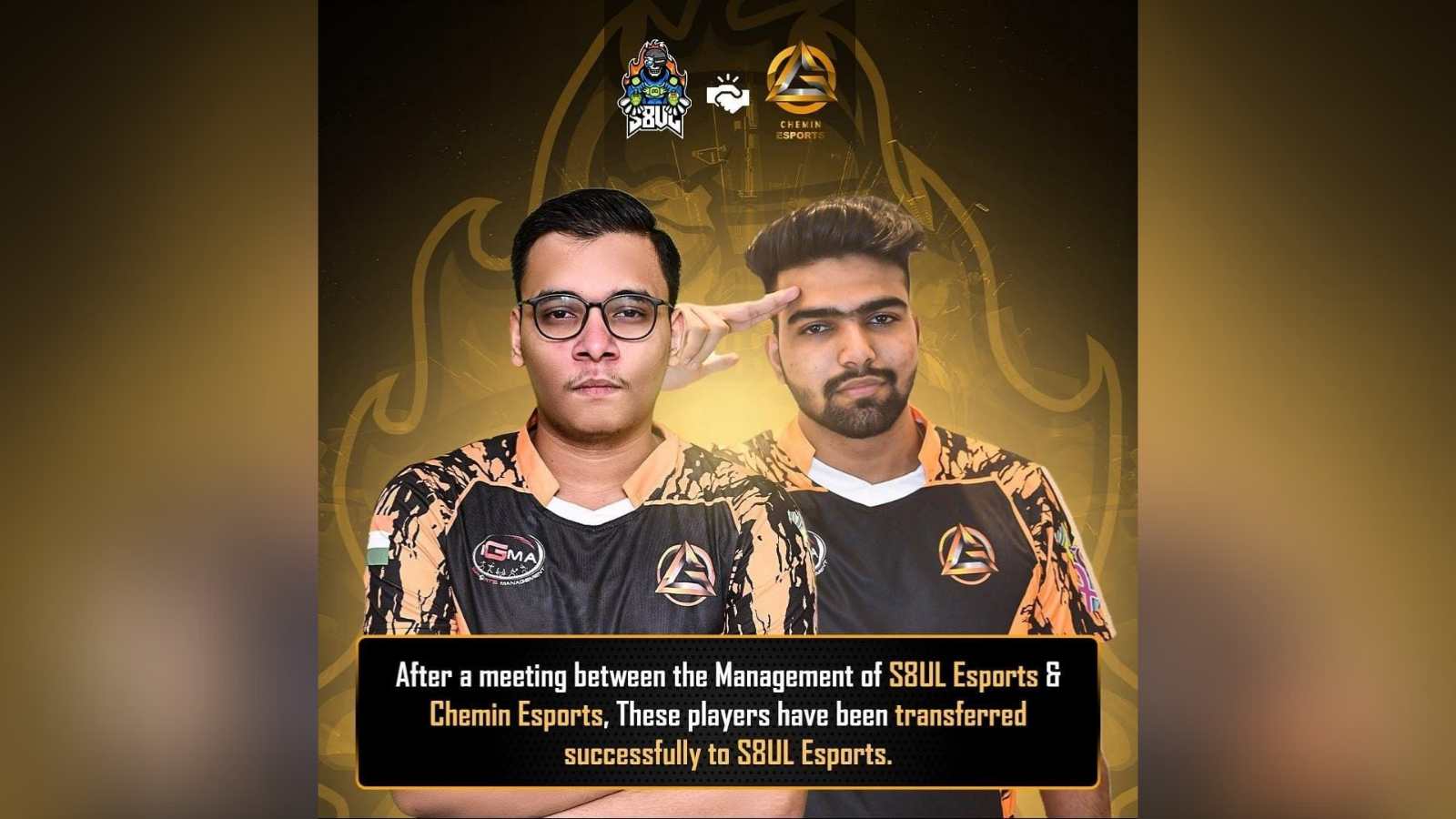 Chemin Esports transfers Akshat and Omega to S8UL Esports BGMI lineup