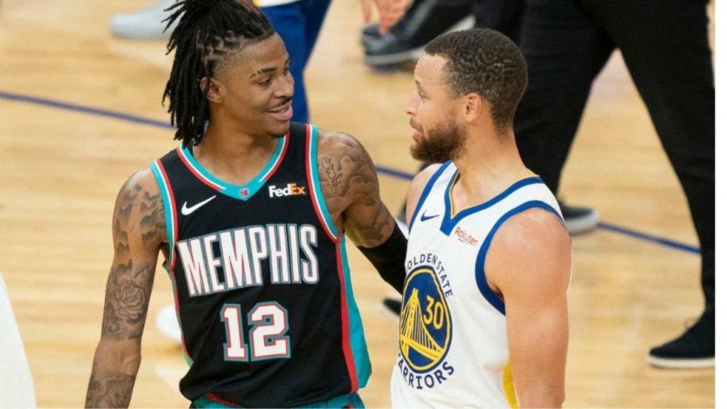 Ja Morant and Stephen Curry 