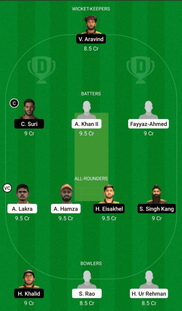 Dream 11 Fantasy Team 1 For KAS vs BUK