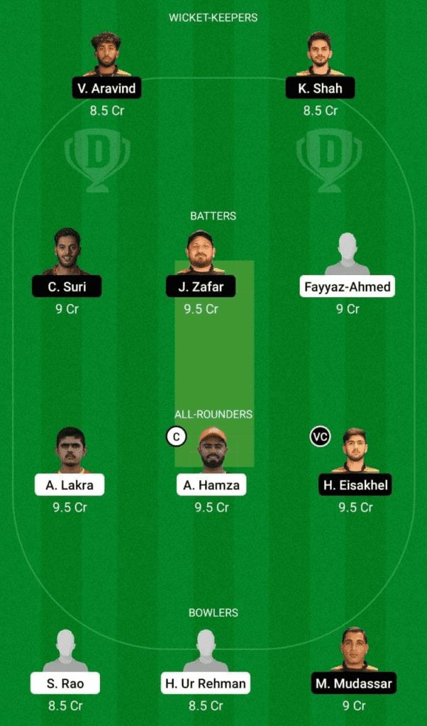 Dream 11 Fantasy Team 2 For KAS vs BUK