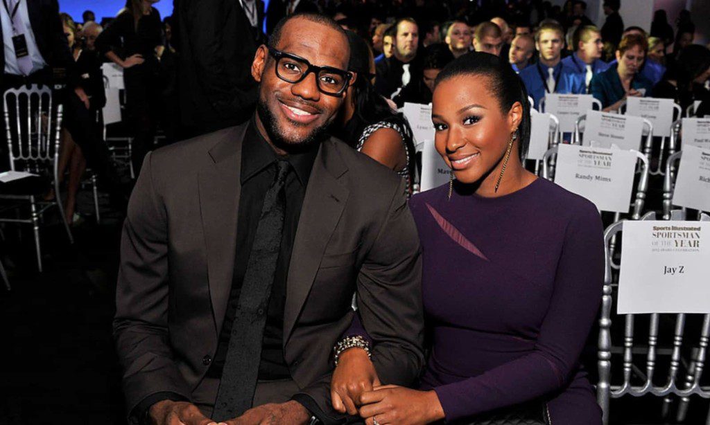 LeBron James with Savannah James