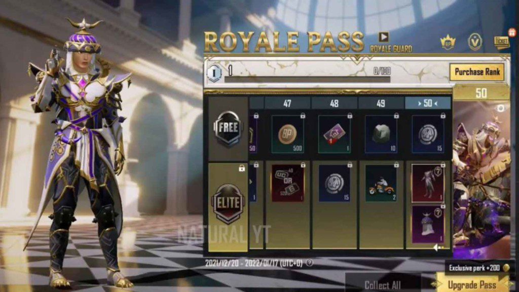 BGMI RPM7 Leaks: Rank 1 to Rank 50 elite rewards revealed