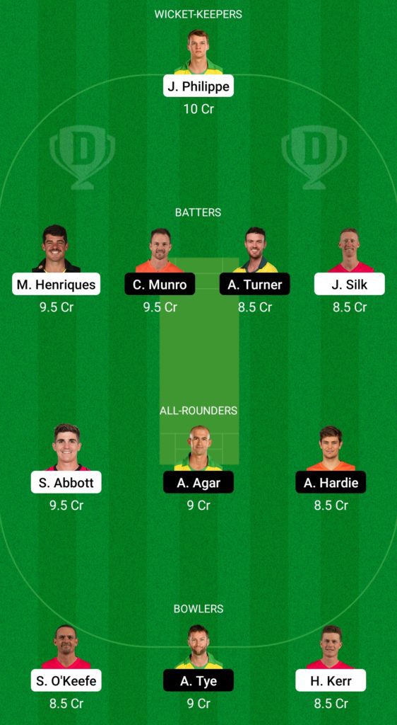 Suggested Playing XI No.2 for SIX vs SCO Dream11 Fantasy Cricket